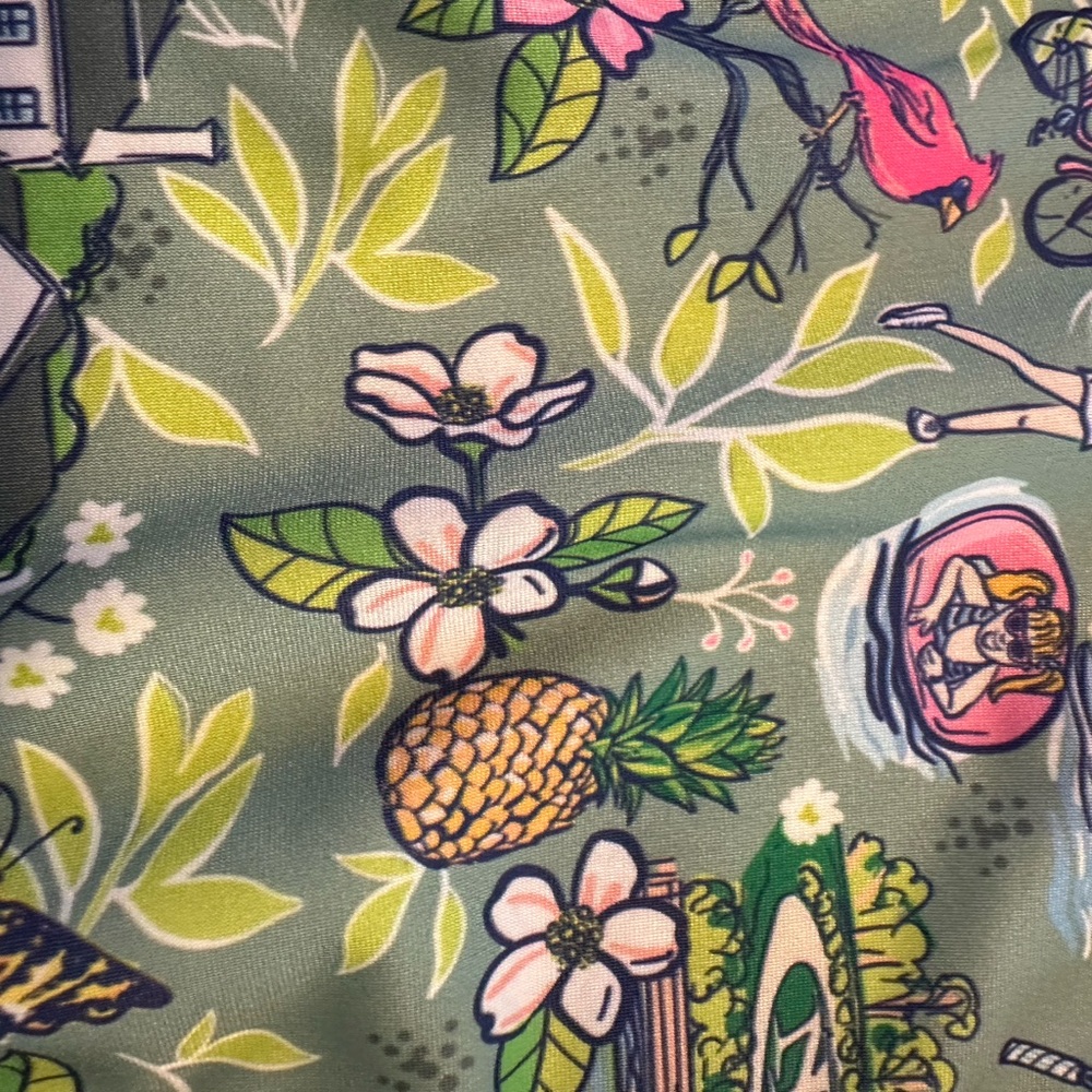 Katherine Way 2X UPF 50+ Botanical Print Sun Golf  Shirt Made USA NWT Stretchy - Picture 11 of 15